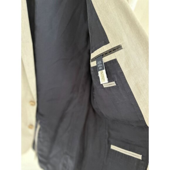 J.CREW LUDLOW Blazer Gray Beige Cotton Lined Size 42L - Picture 5 of 13